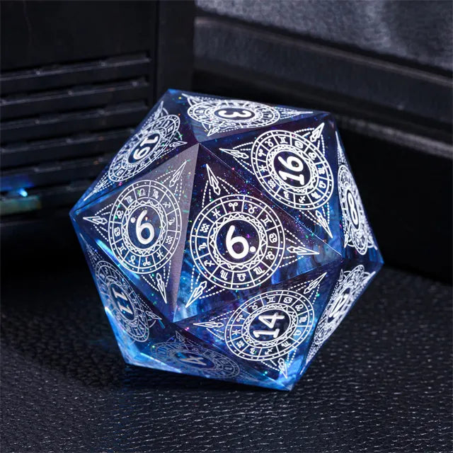 Galaxy Twelve Constellations 55mm D20 dice
