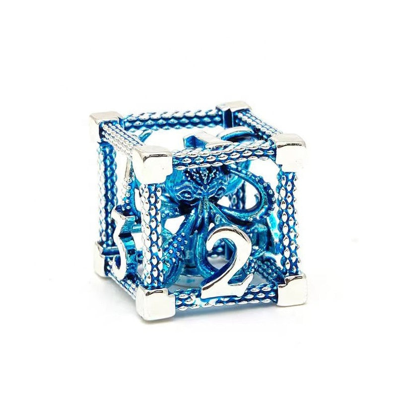 Hollow Octopus metal dice set color