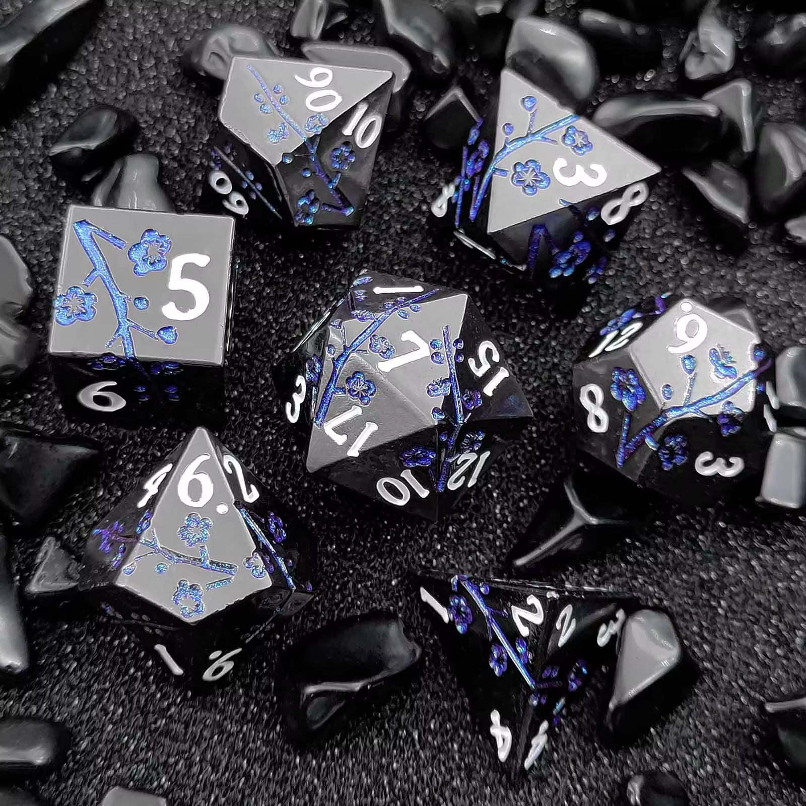 Metal dice set Flower