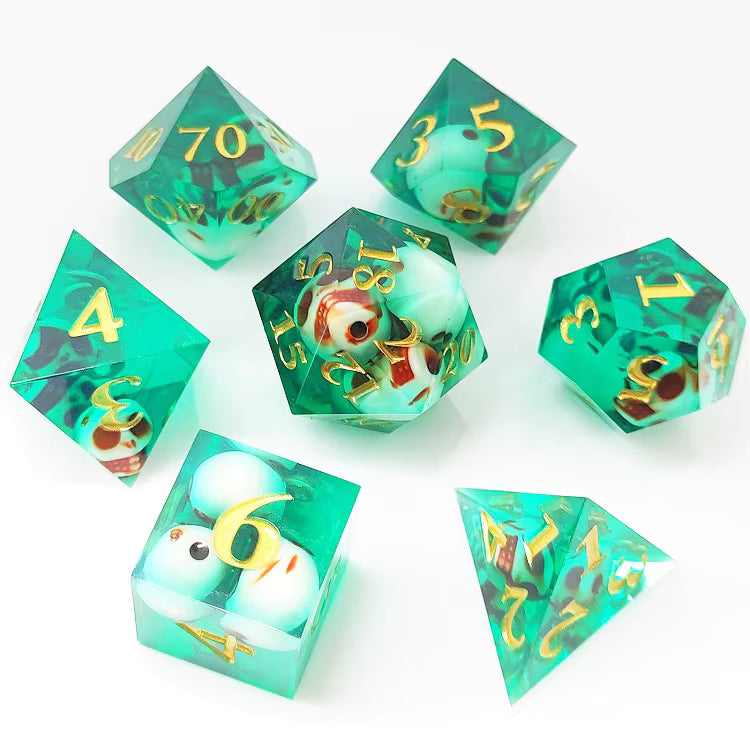 Handmade sharp edge dice Skull