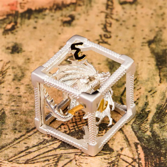 Hollow Metal dice set DRAGON