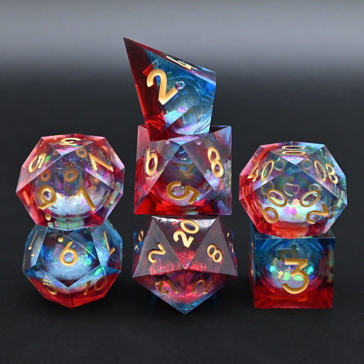 Liquid core Sharp edge dice fire and ice