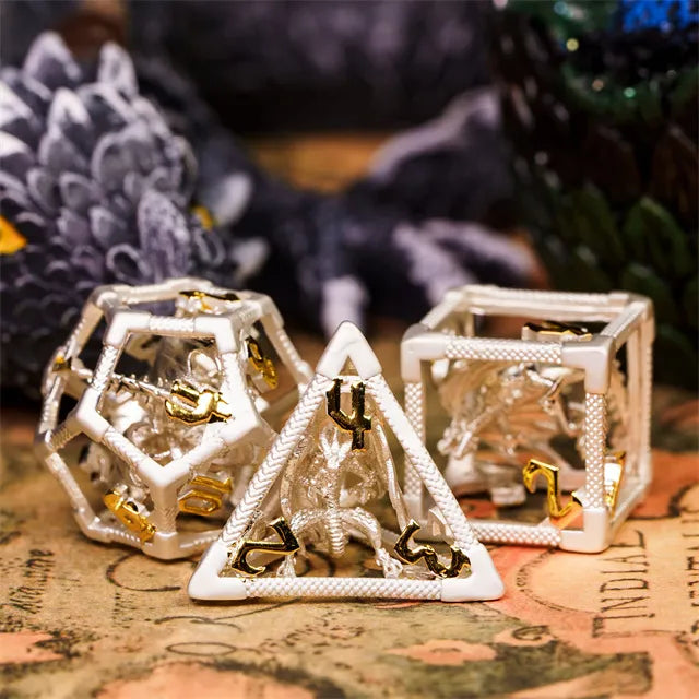 Hollow Metal dice set DRAGON