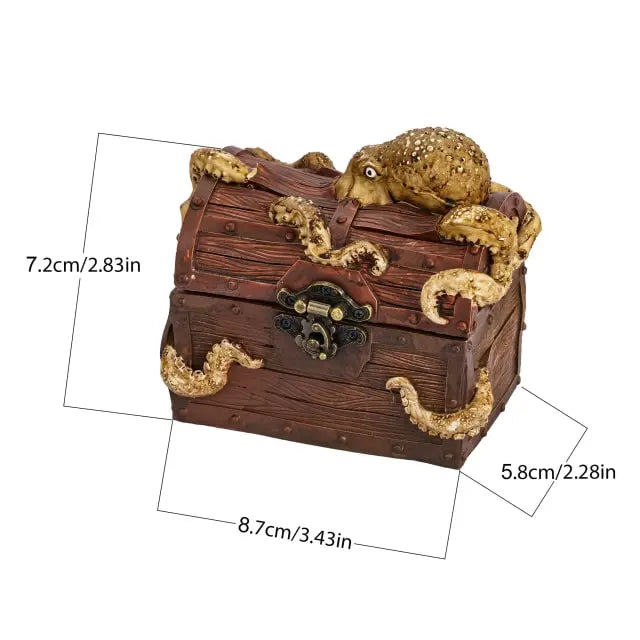 Treasures from the Mysterious Deep Sea - Octopus Treasure Chest Dice Box