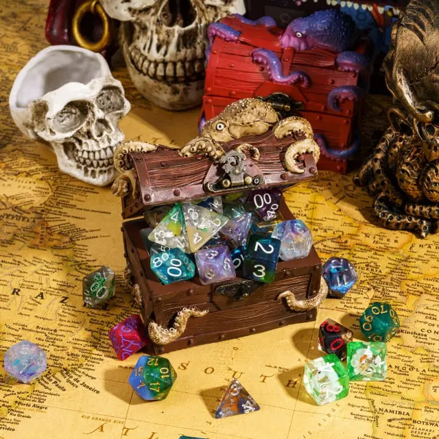 Treasures from the Mysterious Deep Sea - Octopus Treasure Chest Dice Box