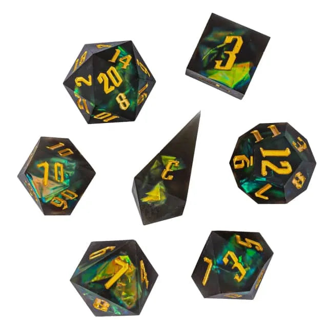 Handmade Frosted Dice Groen