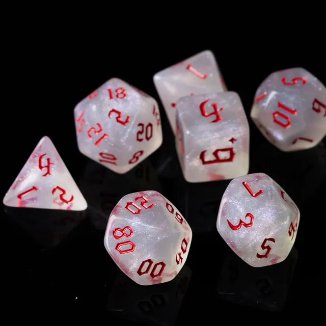 Polydiceset wit met glitter